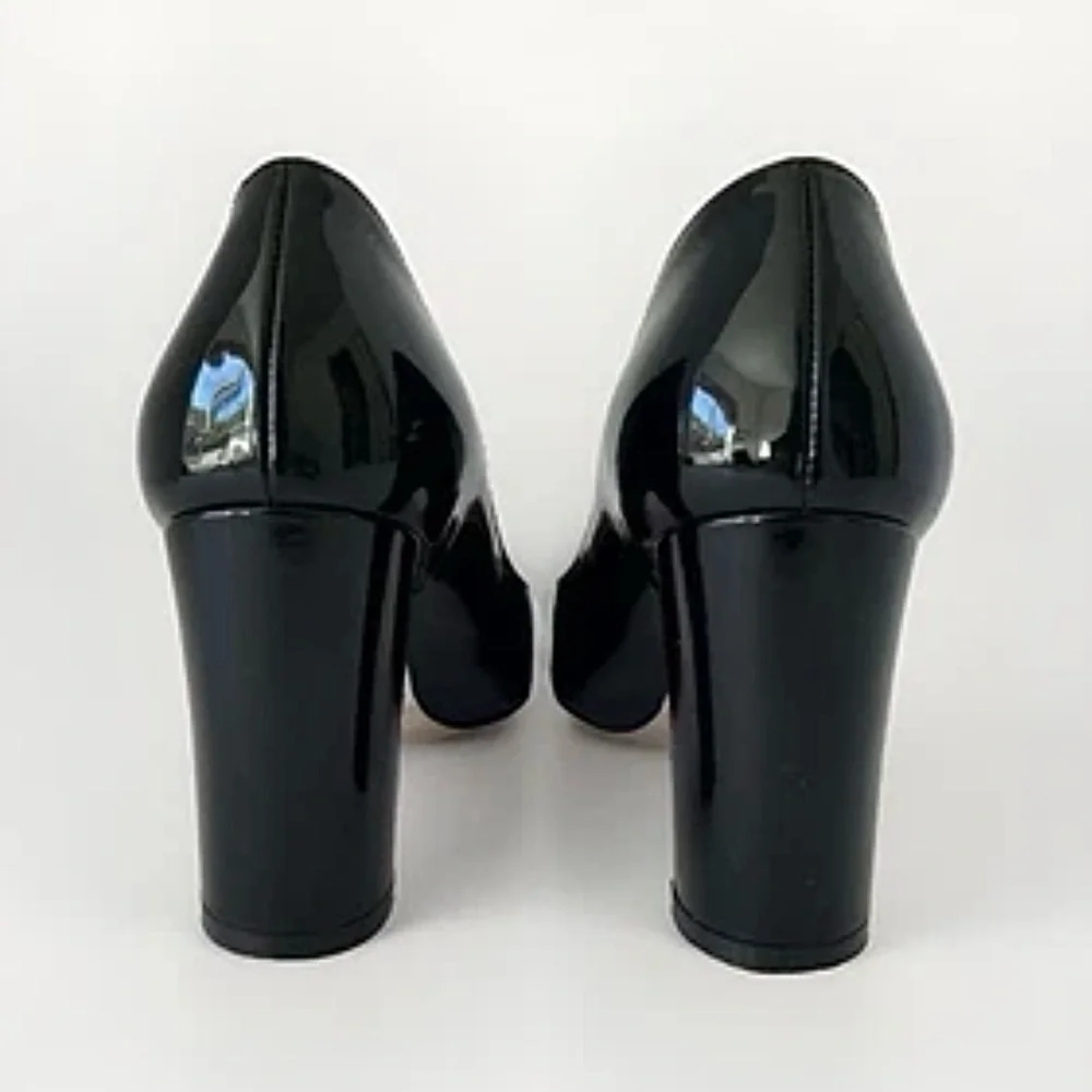 Christian Louboutin Lady Gena Pumps Heels Black Patent Leather Size 35.5 US 5.5 - Picture 7 of 13